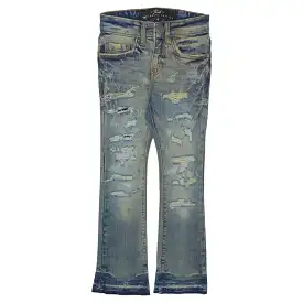 Kids Jordan Craig Stacked With Shreds Jeans (Desert Storm) JTF206K