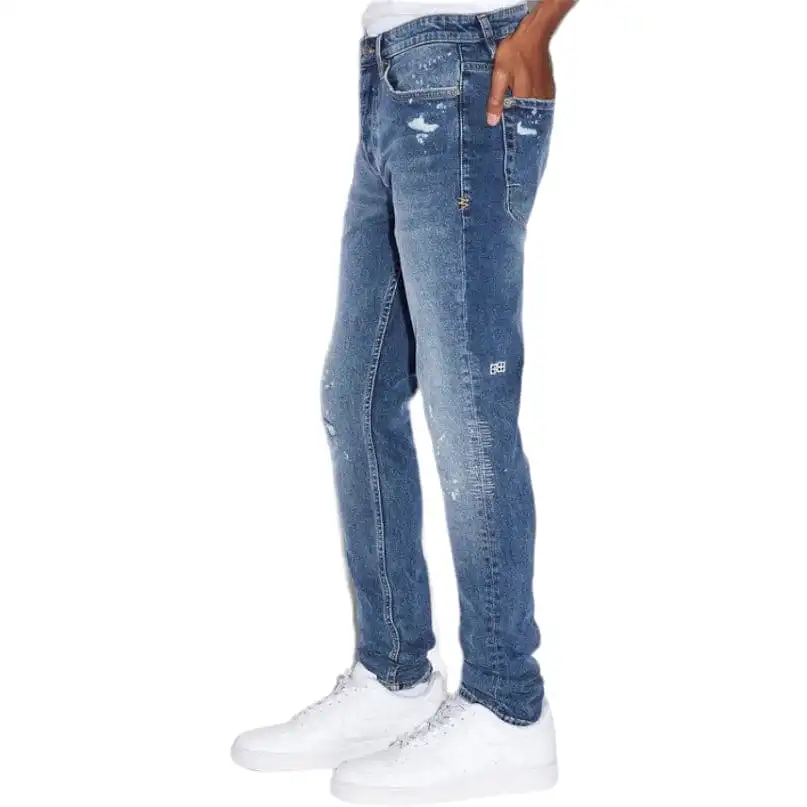 Ksubi Van Winkle Kulture Trashed Denim (Blue Stonewash) MSP24DJ009