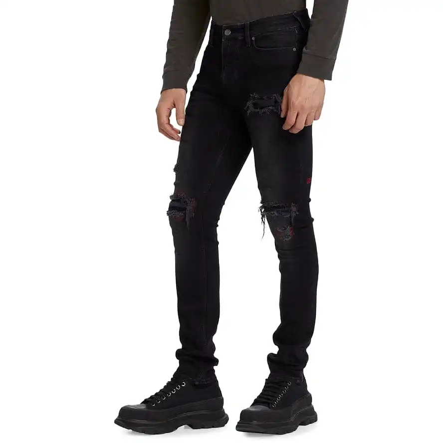 Ksubi Van Winkle Red Bottle Trashed Jean (Black) MPF23DJ001