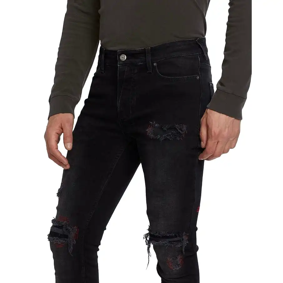 Ksubi Van Winkle Red Bottle Trashed Jean (Black) MPF23DJ001