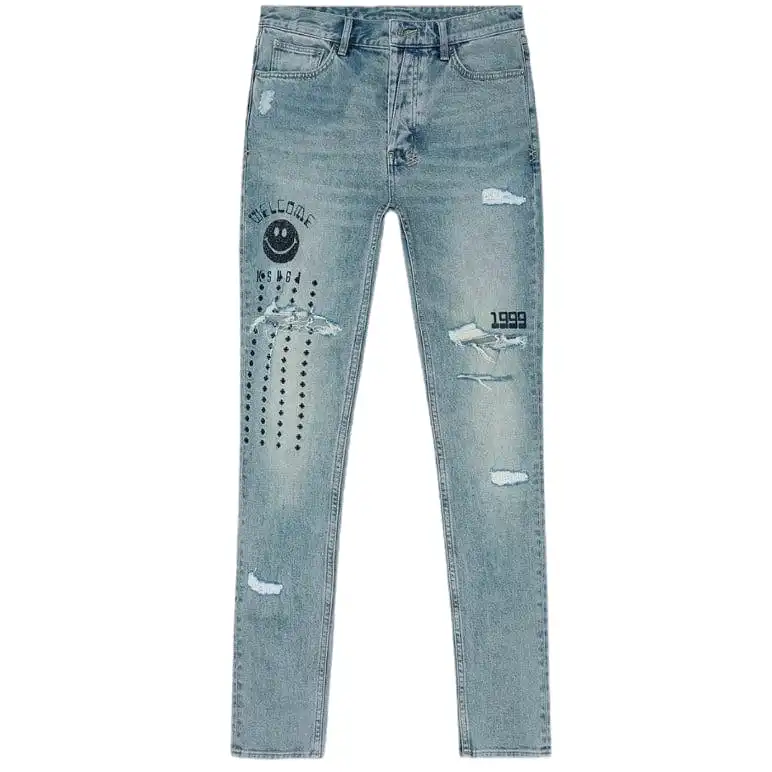 Ksubi Van Winkle Throw Bak Trash Denim Jean (Indigo Denim) MPS24DJ013