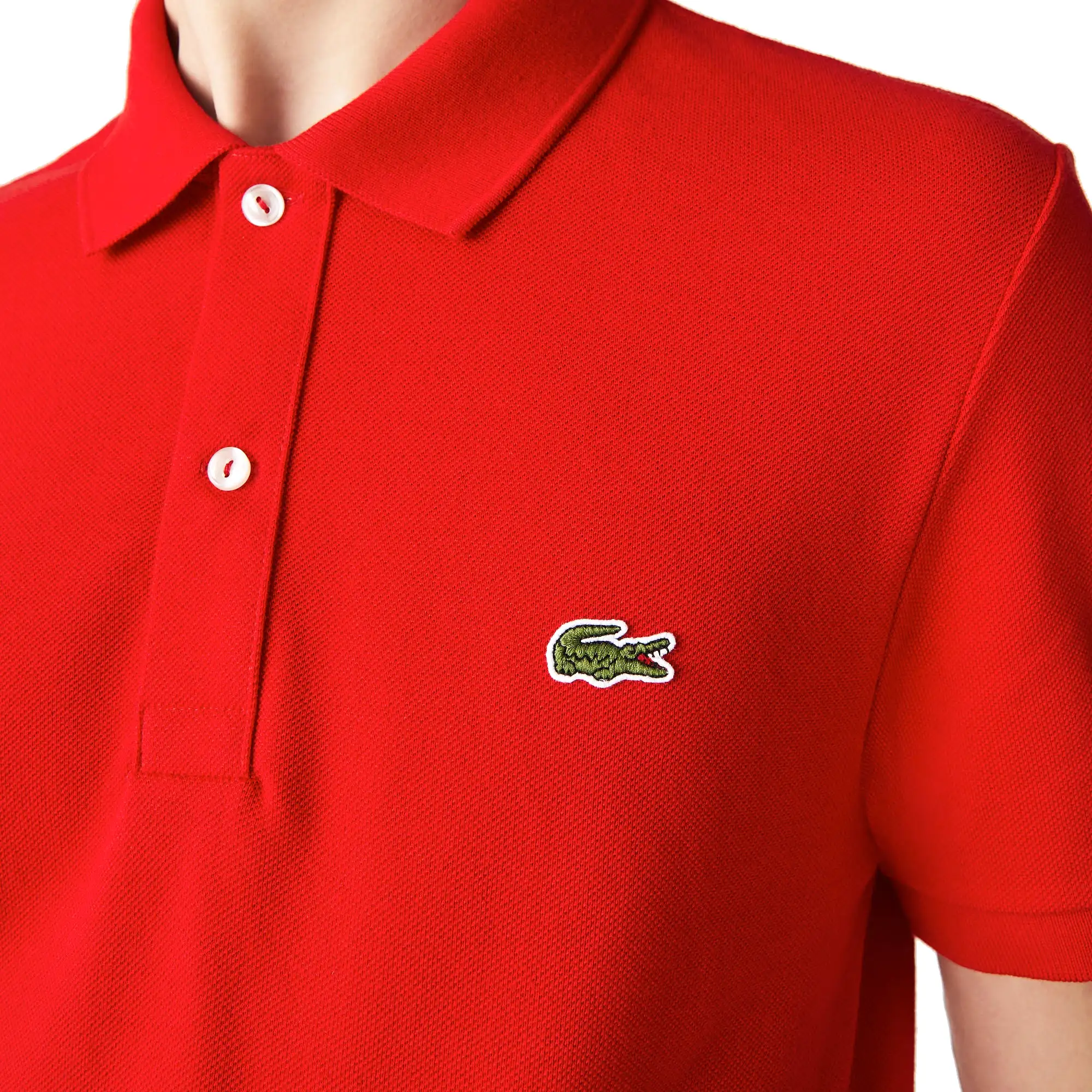 Lacoste Short Sleeved Slim Fit Polo PH4012 - Bright Red