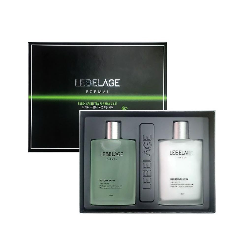 Lebelage Fresh Green Tea for man skincare 2 Sets Gifts Moisturizer Lotion