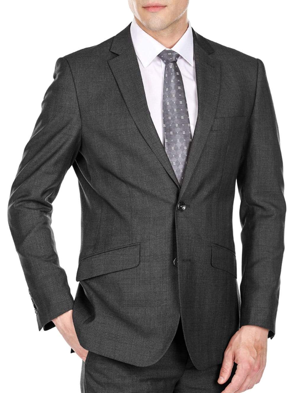 Light Glen Check Men's Slim Fit 2PC Suit