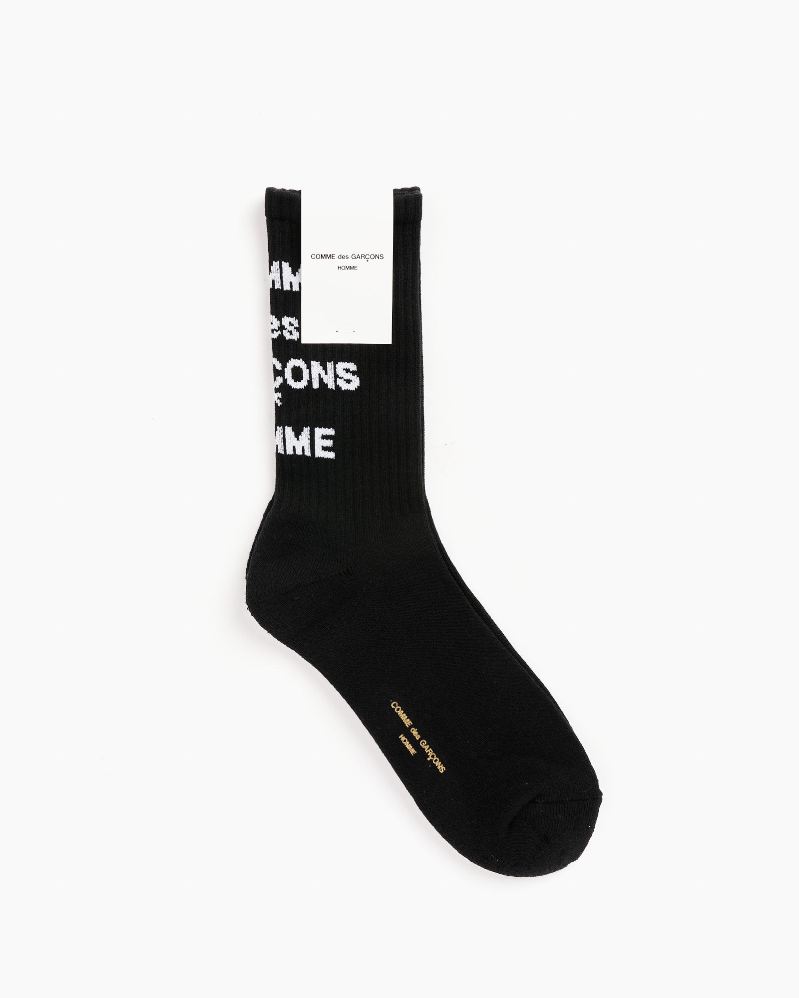 Logo Crew Socks in Black