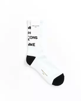 Logo Crew Socks in White