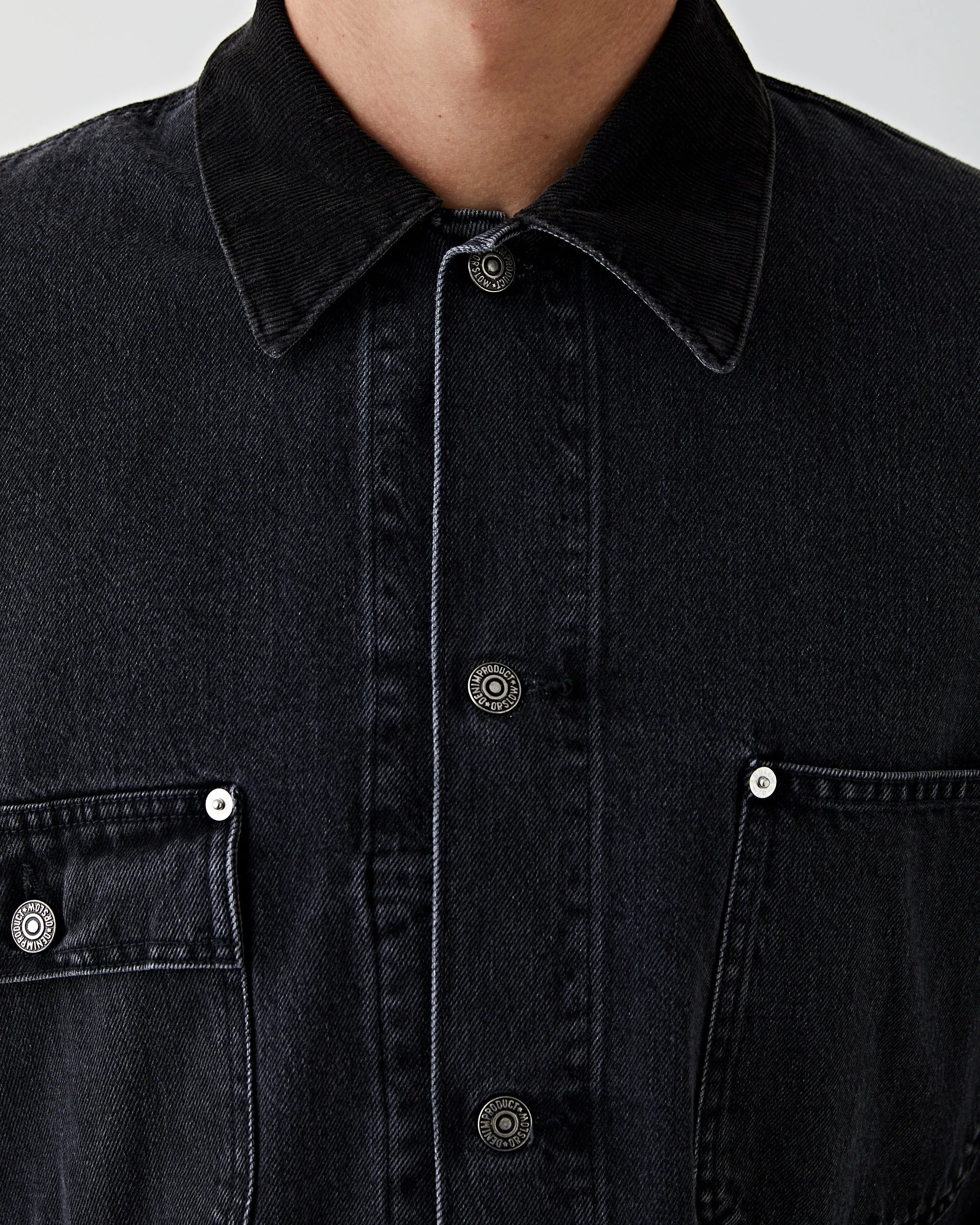 Loose Fit Coverall Black Denim Stone