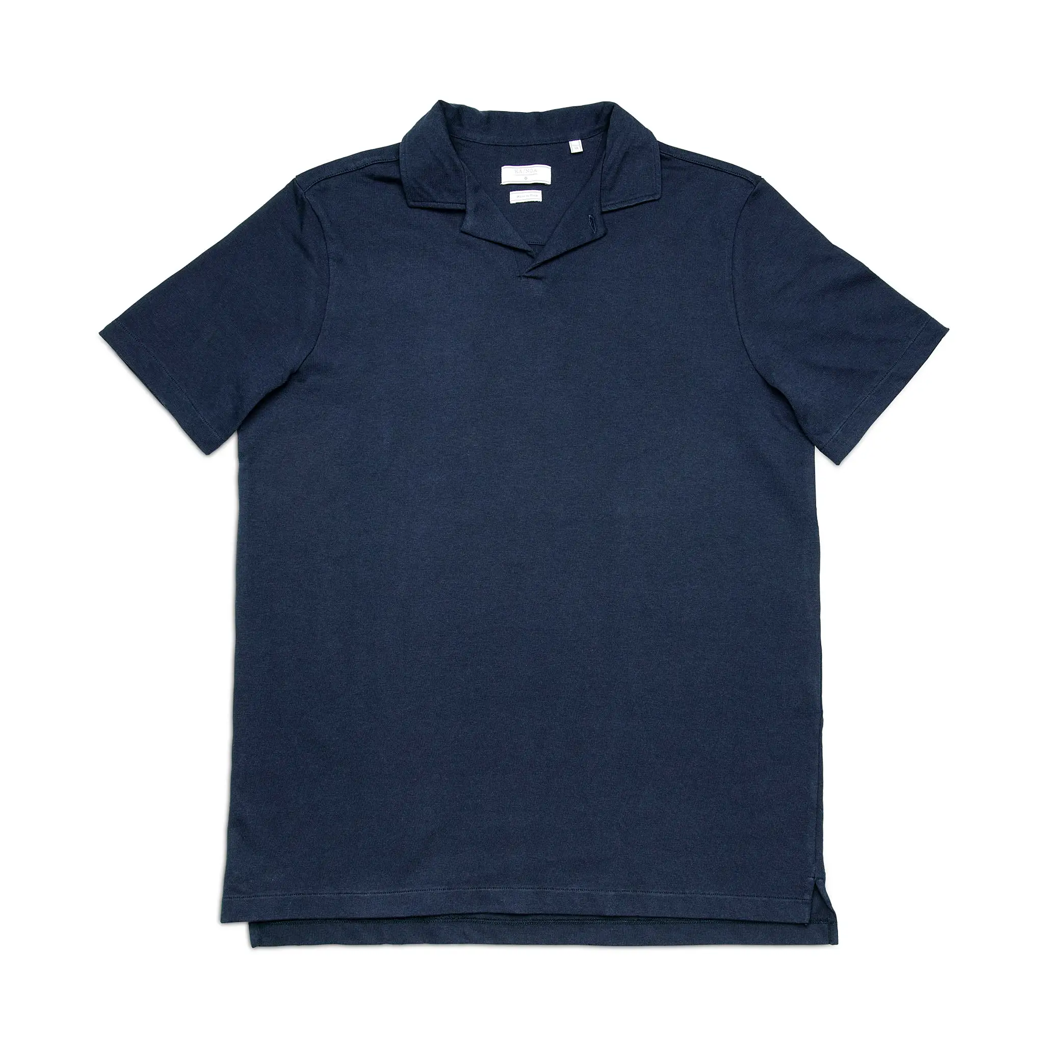 Loran short-sleeved polo in heavy-cotton jersey (dark blue)