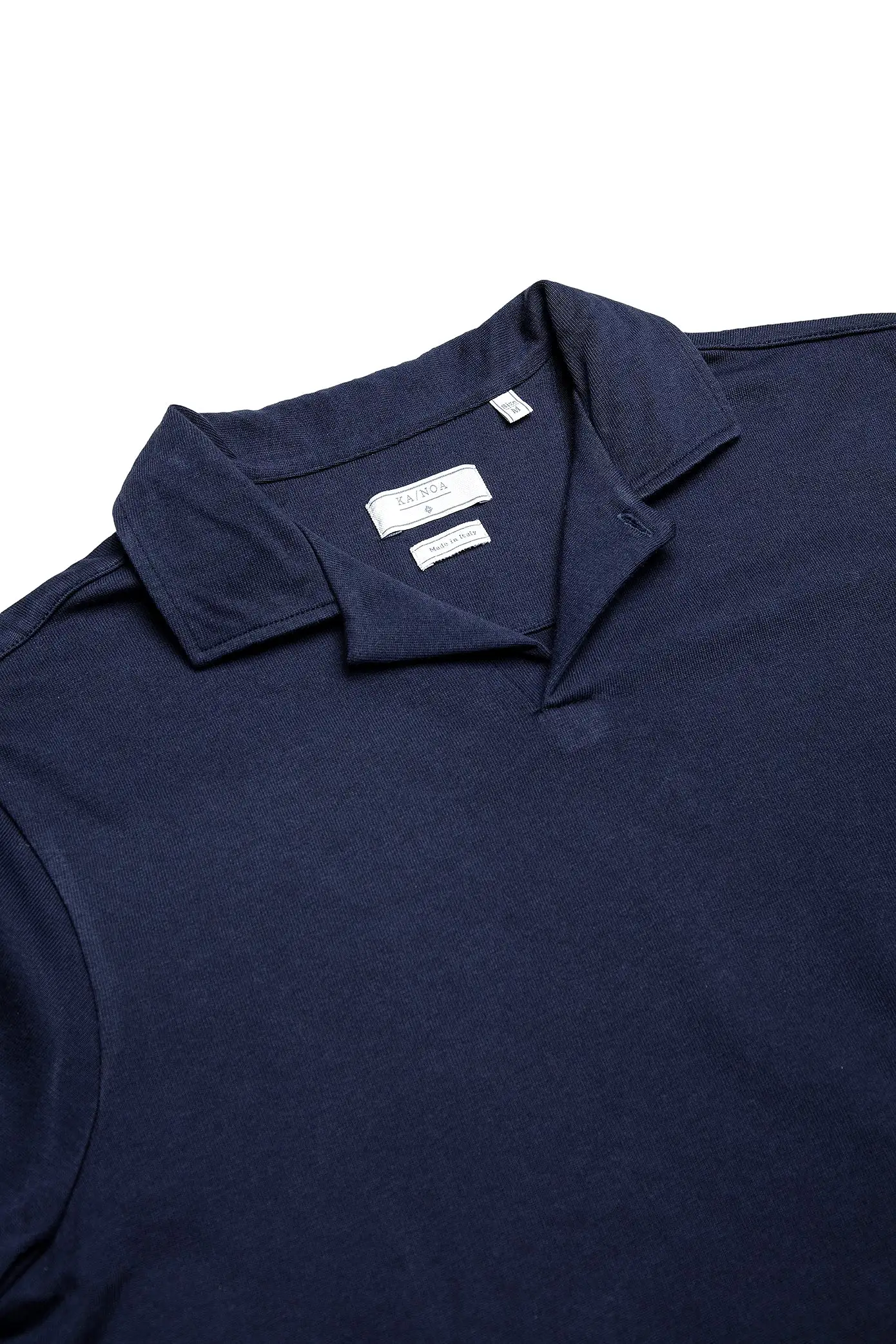 Loran short-sleeved polo in heavy-cotton jersey (dark blue)