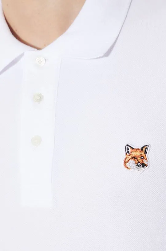 Maison Kitsuné cotton polo shirt Fox Head Patch Regular Polo white color LM00208KJ7002