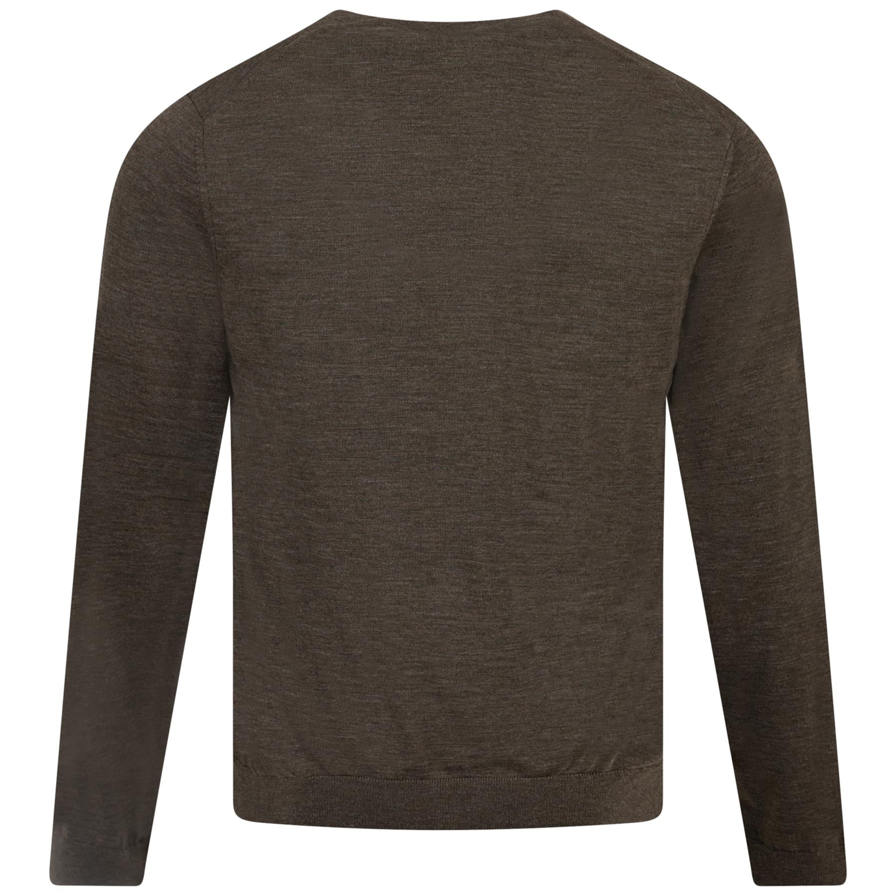 Mardon-L Knitted Wool Slim Fit Sweatshirt Open Green - W23