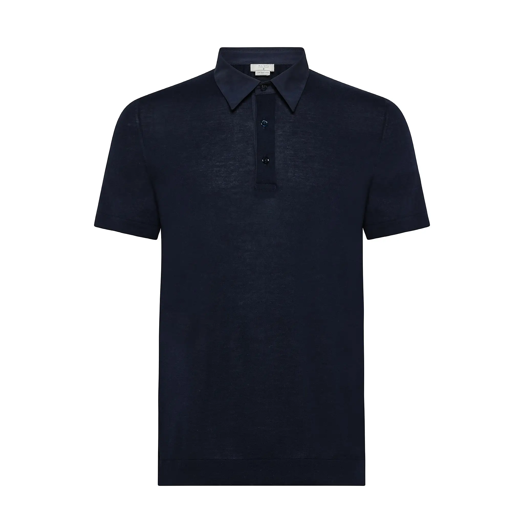 Matteo short-sleeved knitted polo with shirt popeline collar (Cotton)