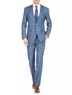 Men's Check Slim Fit Suits