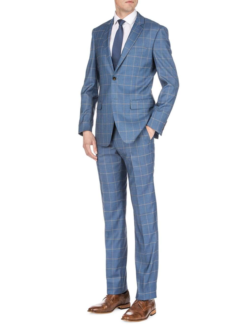 Men's Check Slim Fit Suits