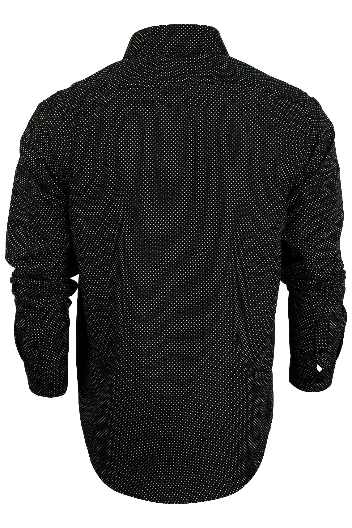 Mens Spotted Print Shirt by Process Black 'Cell' Long Sleeve Brave Soul