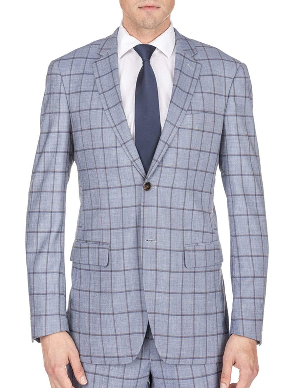 Men's Window Pane Slim Fit Suits