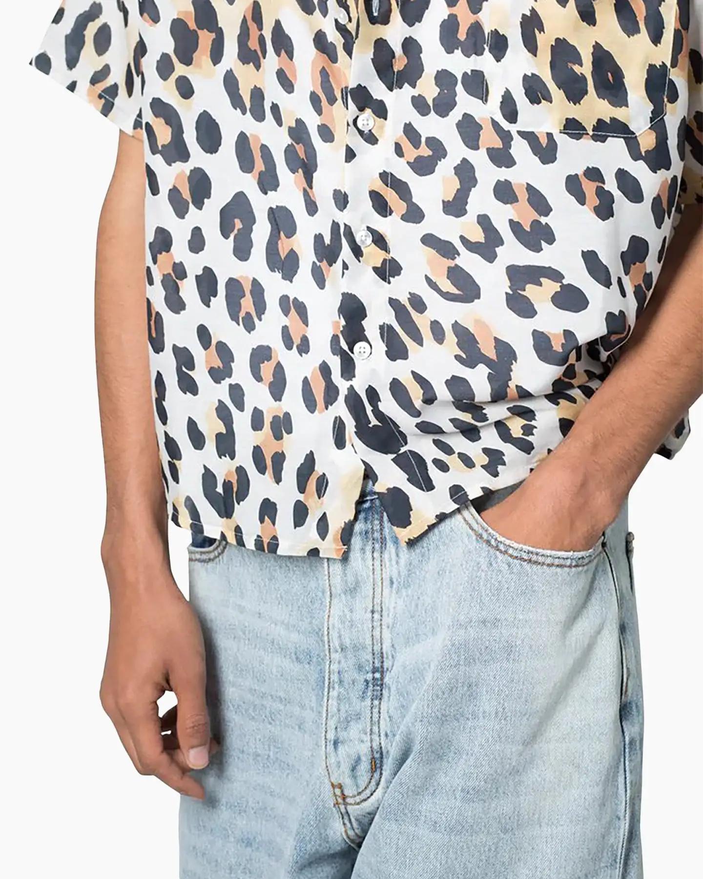 MNML Painted Leopard Short Sleeve Shirt Multi