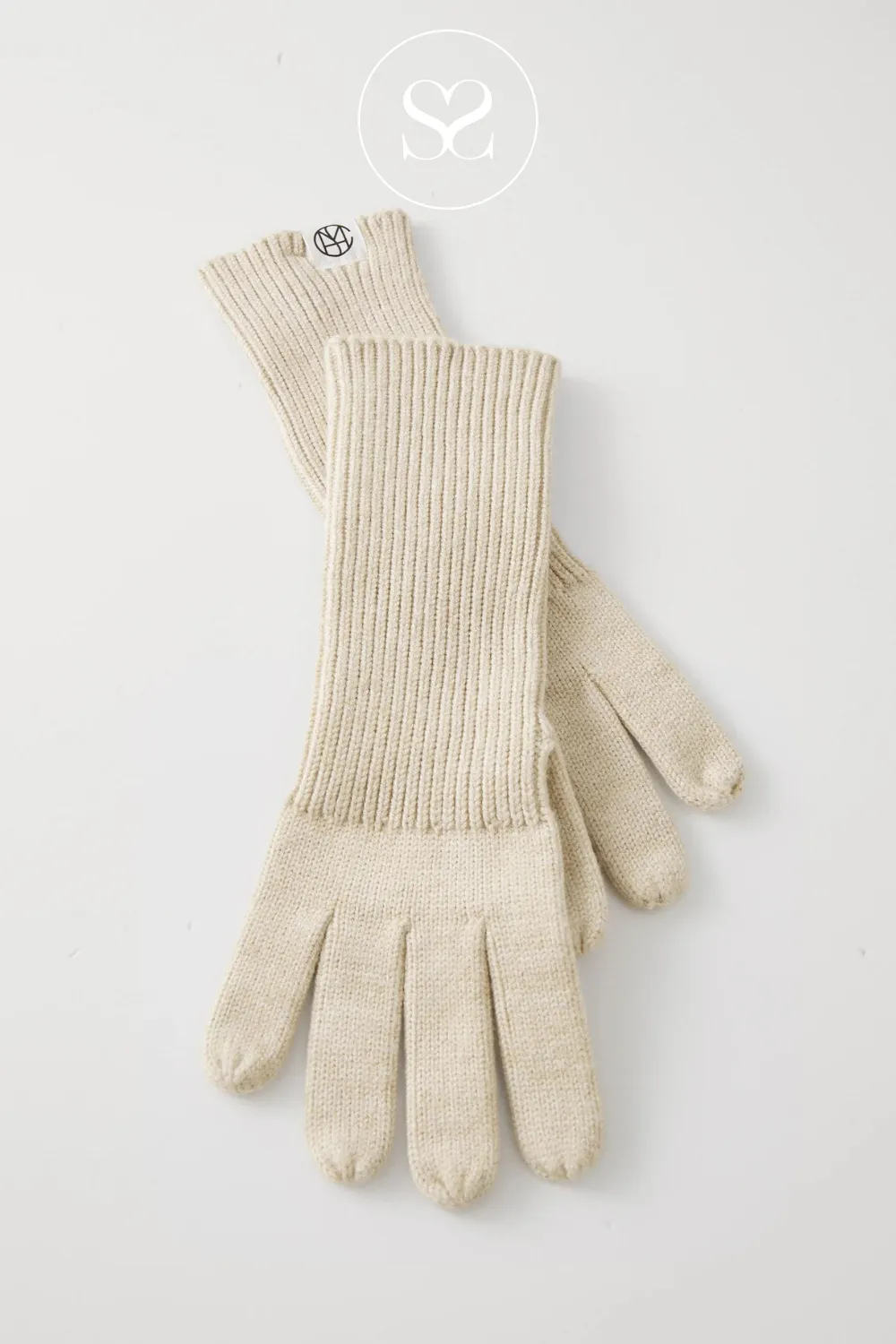 MOSS COPENHAGEN GALINE RACHELLE GLOVES OATMEAL