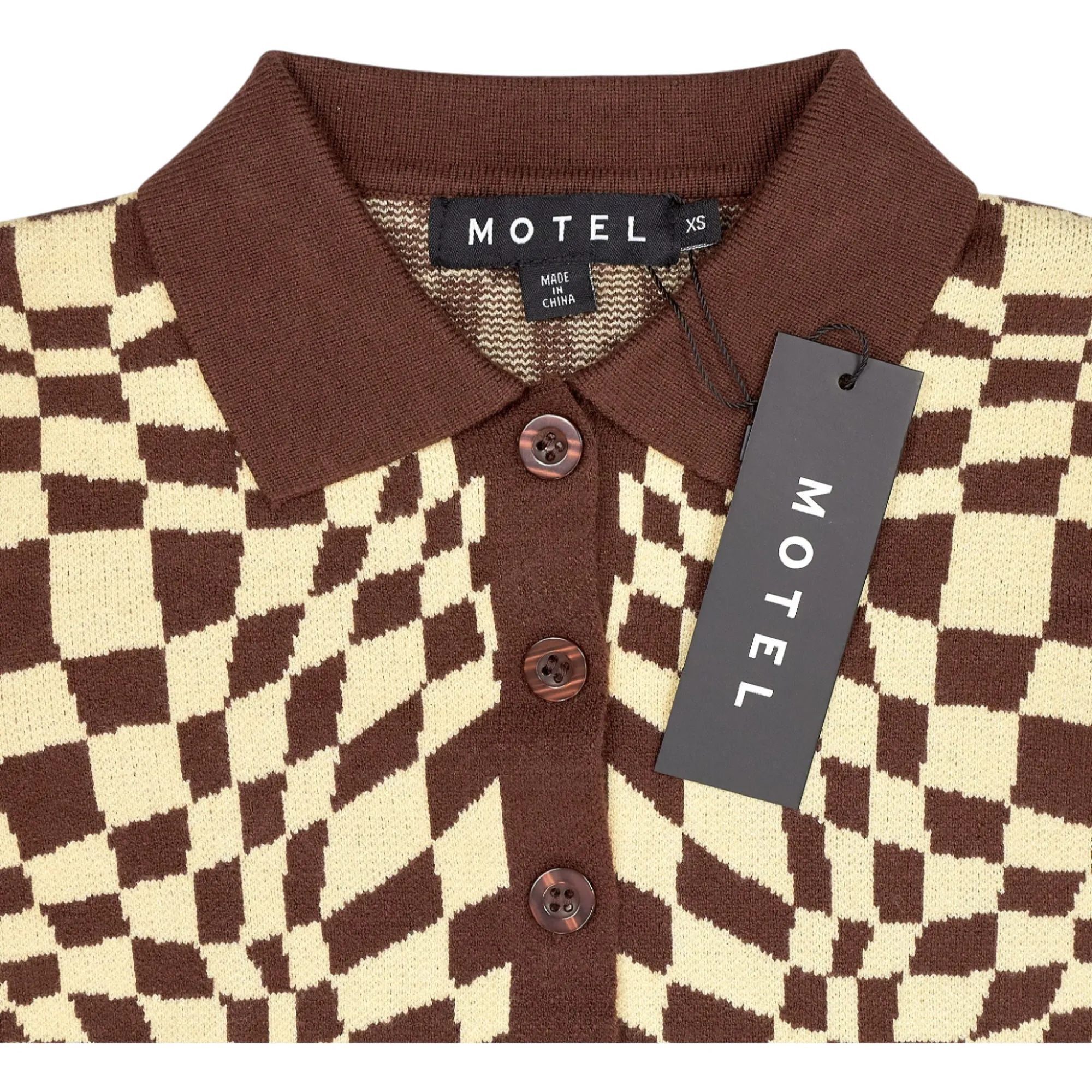 Motel Coffee Cream Suho Cardi Knit Cardigan