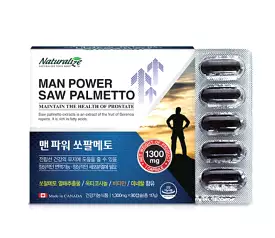 NATURALIZE Man Power Saw Palmetto 90 Capsules Mens Prostate Health Supplements Vitamin Zinc Improve Endurance Immunity Energy Ma