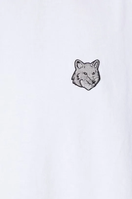 Neil Barrett cotton t-shirt Bold Fox Head Patch Comfort Tee Shirt men’s white color smooth MM00108KJ0118