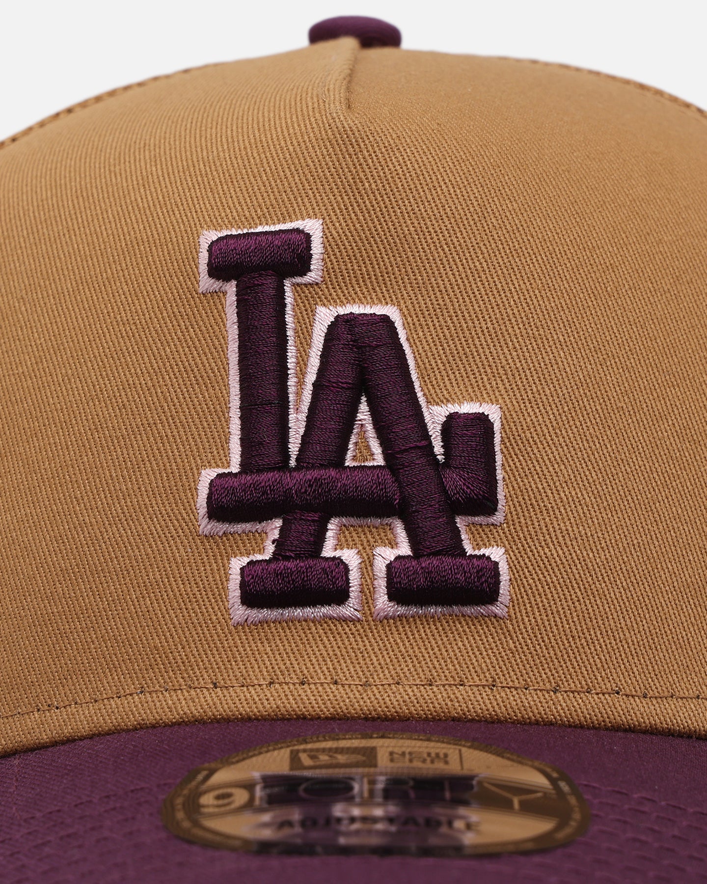 New Era Los Angeles Dodgers 'Rustic Rose' 9FORTY A-Frame Trucker Snapback Wheat