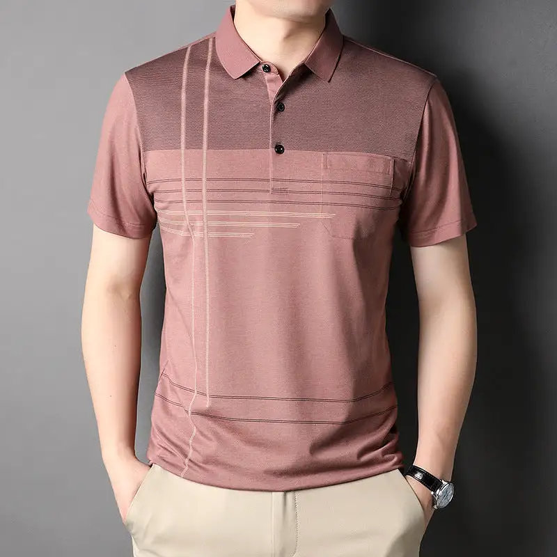 New Summer Middle-aged Short-sleeved Dad Polo Shirt