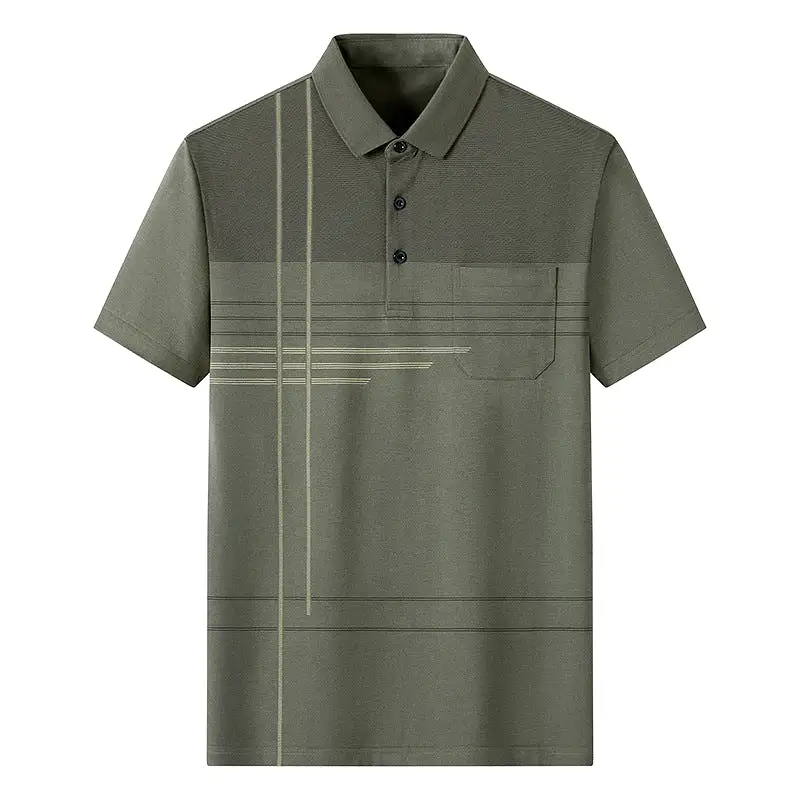 New Summer Middle-aged Short-sleeved Dad Polo Shirt