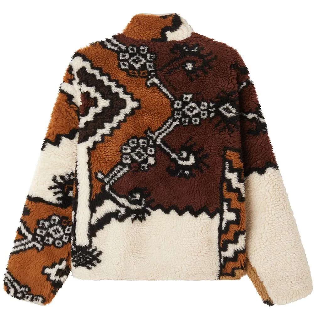 OBEY MOROCCAN RUG SHERPA JACKET // BROWN MULTI