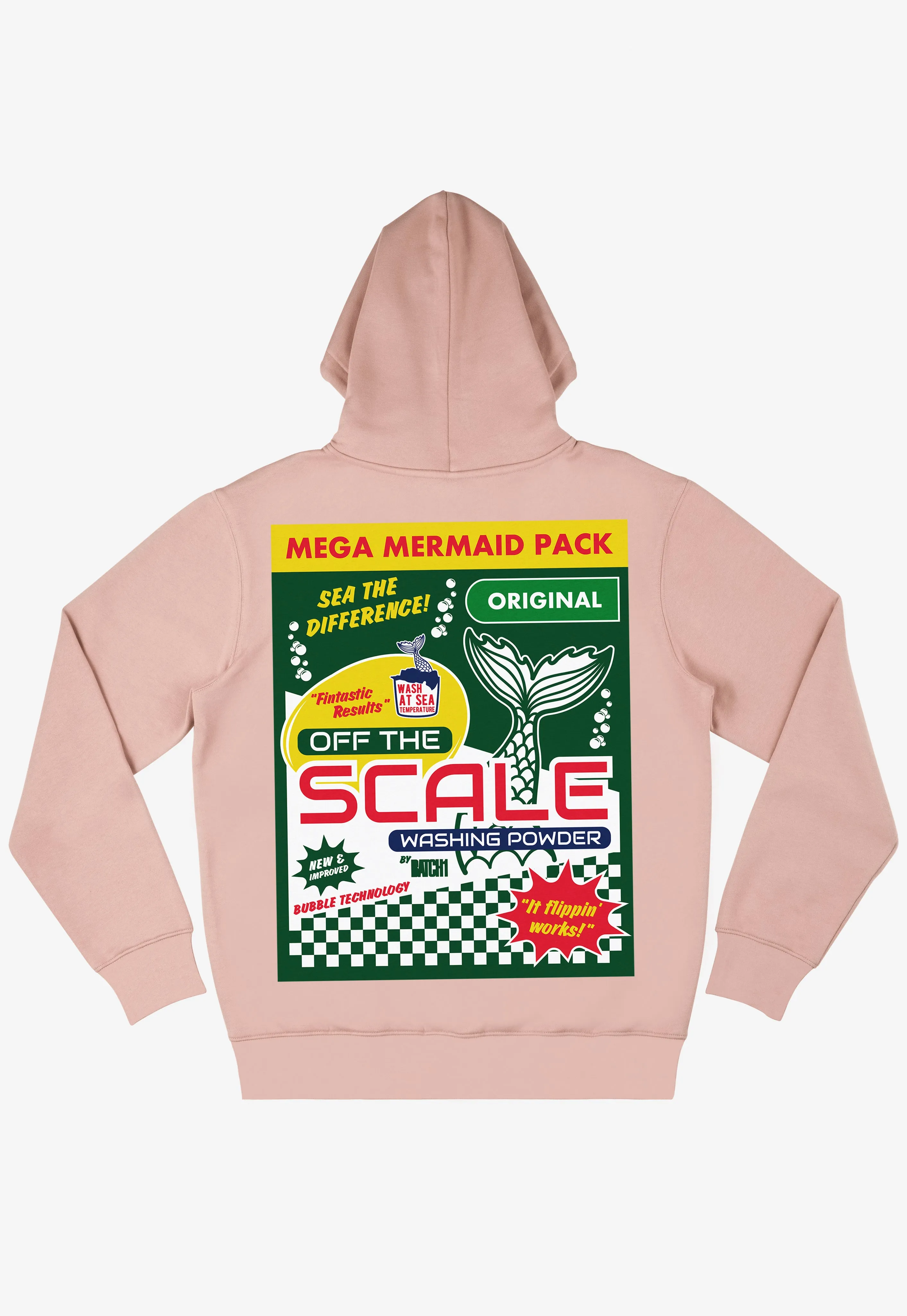 Off the Scale Mermaid Washing Powder Peach Hoodie