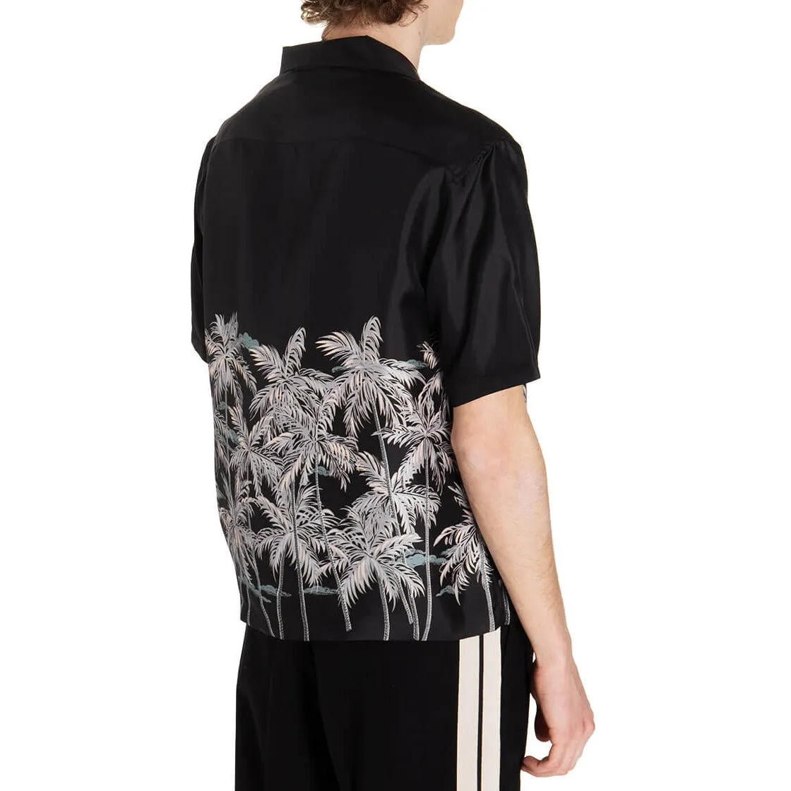 Palm Angels Short Sleeved Satin Shirt