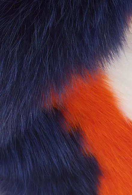 Pollypop Fox Scarf, White/Orange/Navy