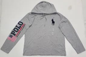 Polo Ralph Lauren Grey Long Sleeve Big Pony Hoodie Tee