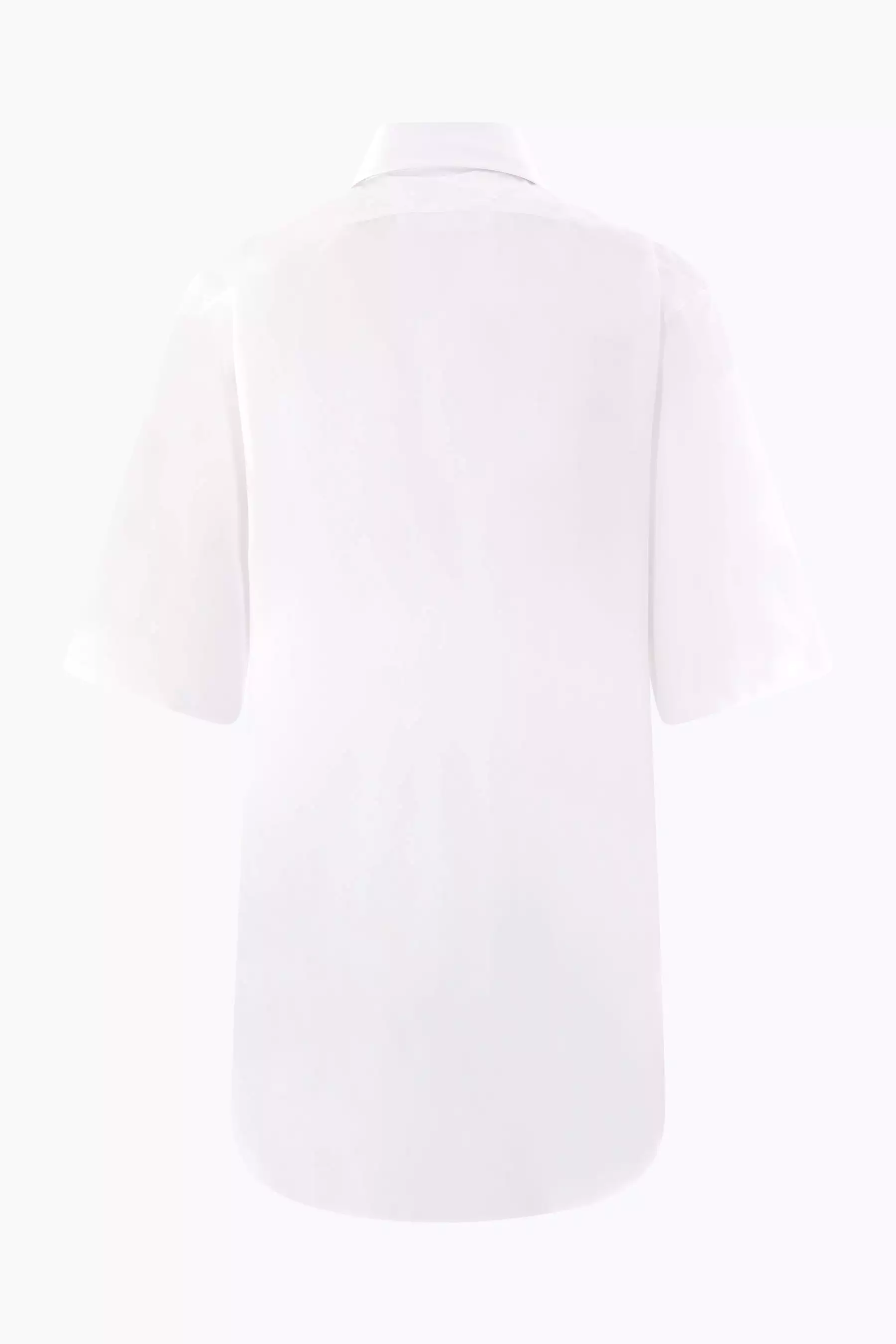 poplin short-sleeved oversized shirt