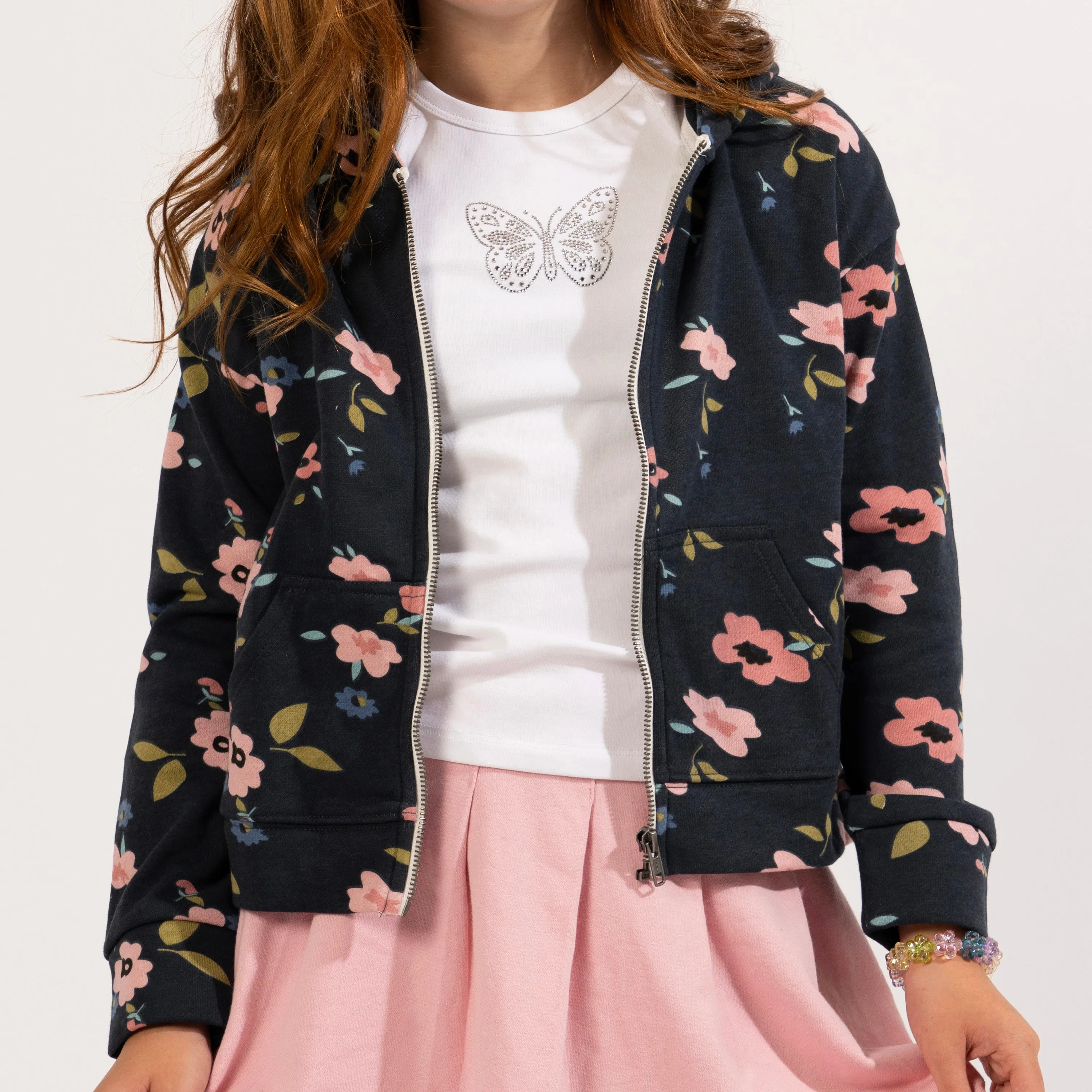 Poppy Floral Zip Cardigan