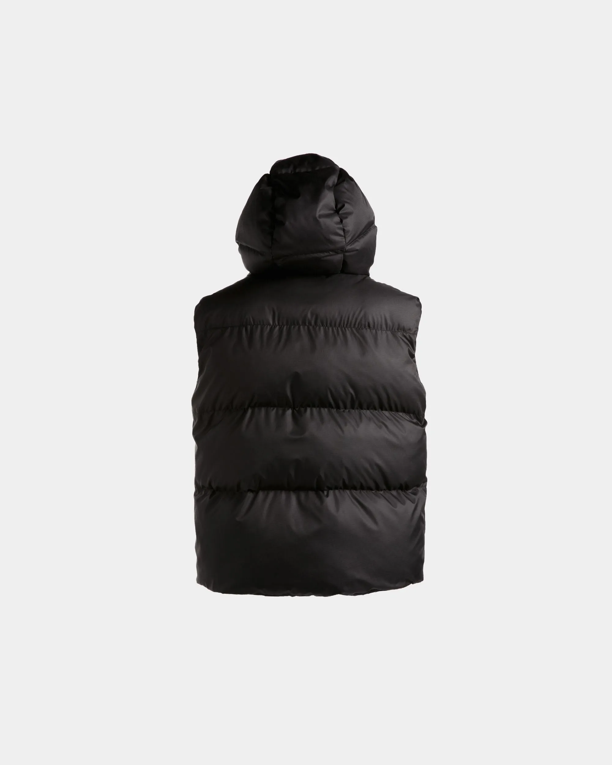 Puffer Gilet in Black Nylon