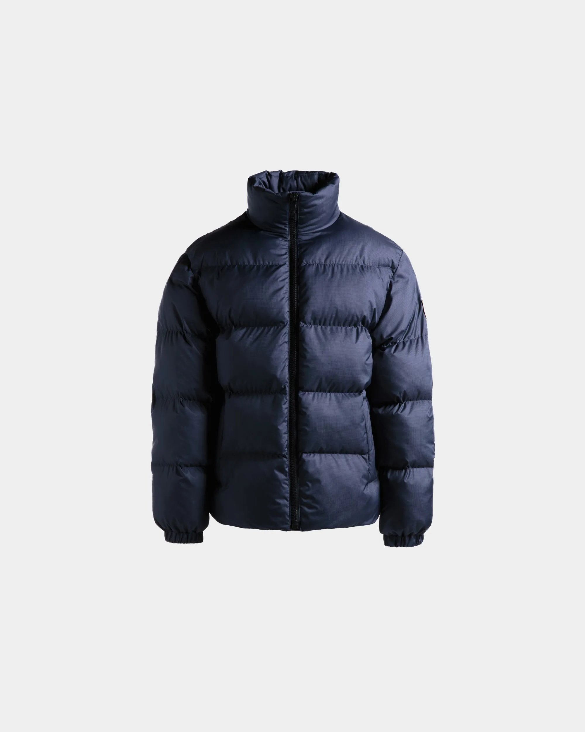 Puffer Jacket in Navy Blue Nylon