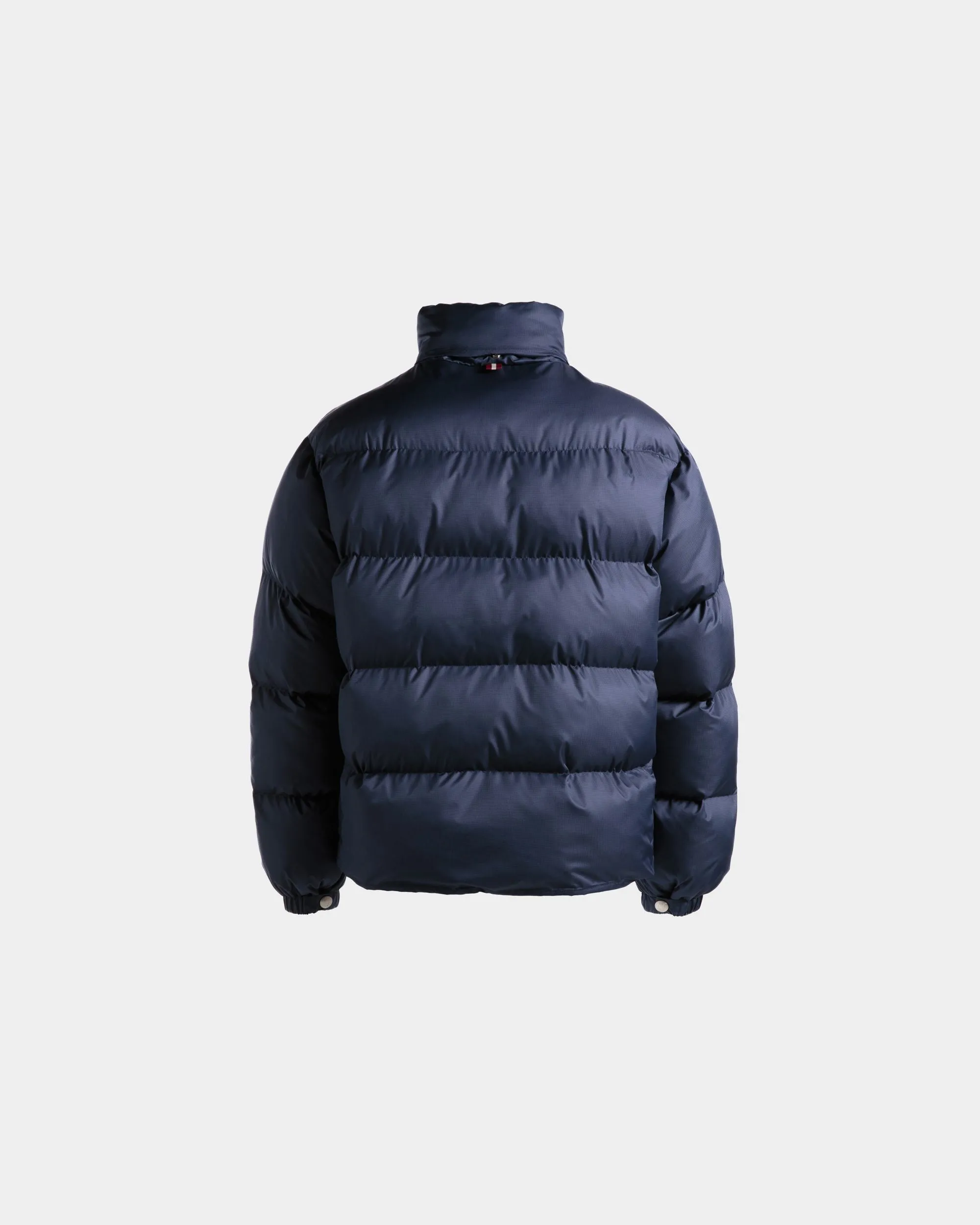 Puffer Jacket in Navy Blue Nylon