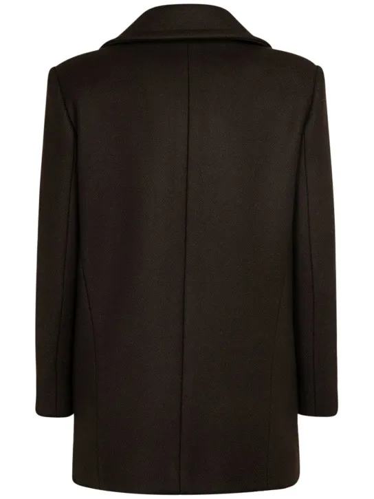 Saint Laurent   Wool caban double breasted coat 