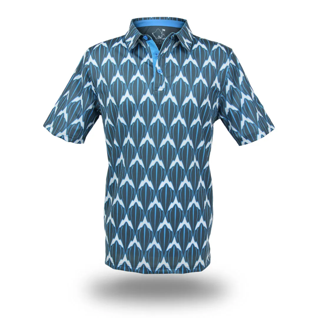 Shark Steel Turq - OGA Men's Polo - Steel Gray