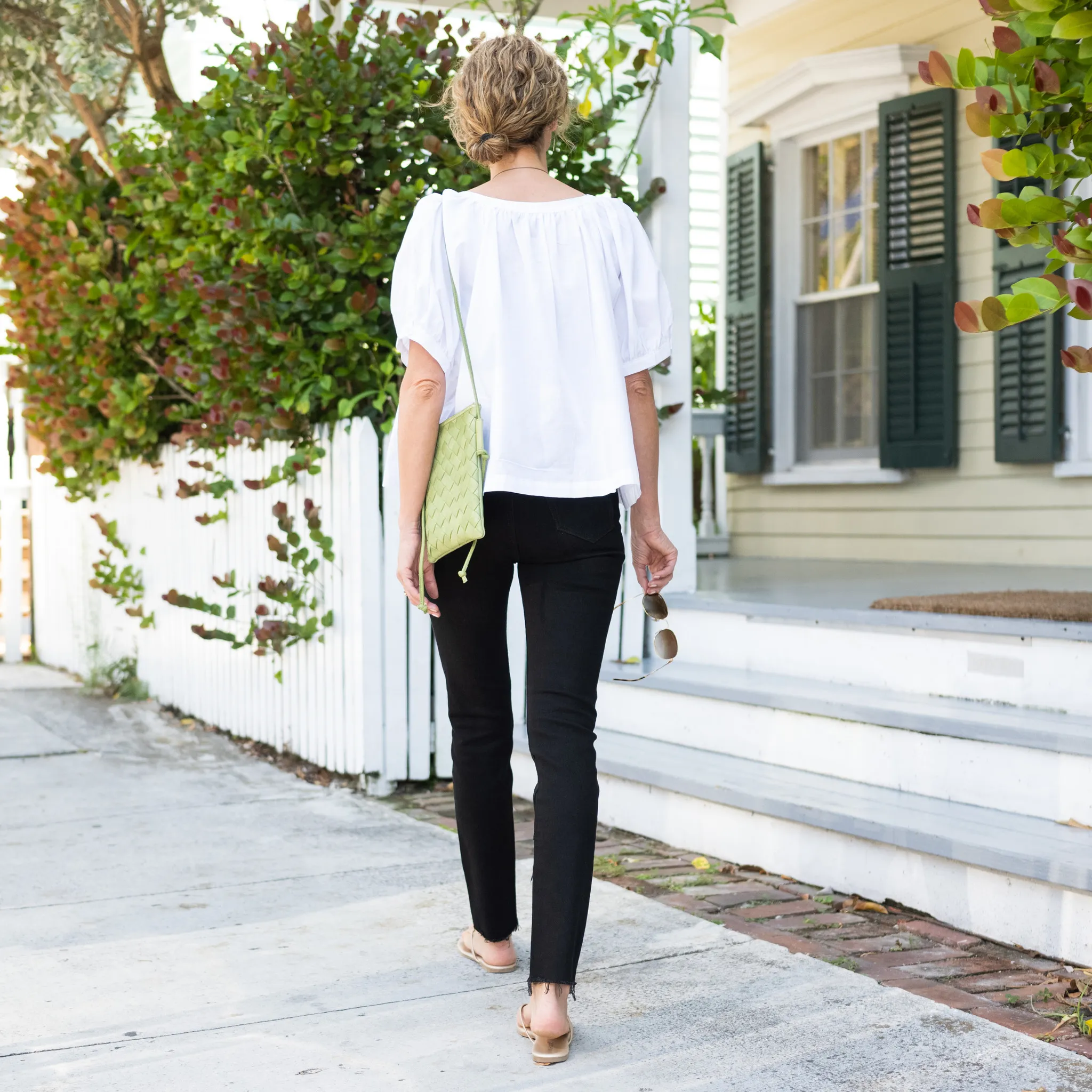 Short Sleeved Peasant Top