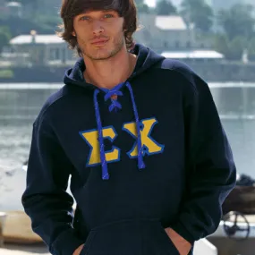 Sigma Chi Hockey Lace Hoodie - J8830 - TWILL