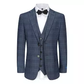 Slim Fit 3PC Check Suit