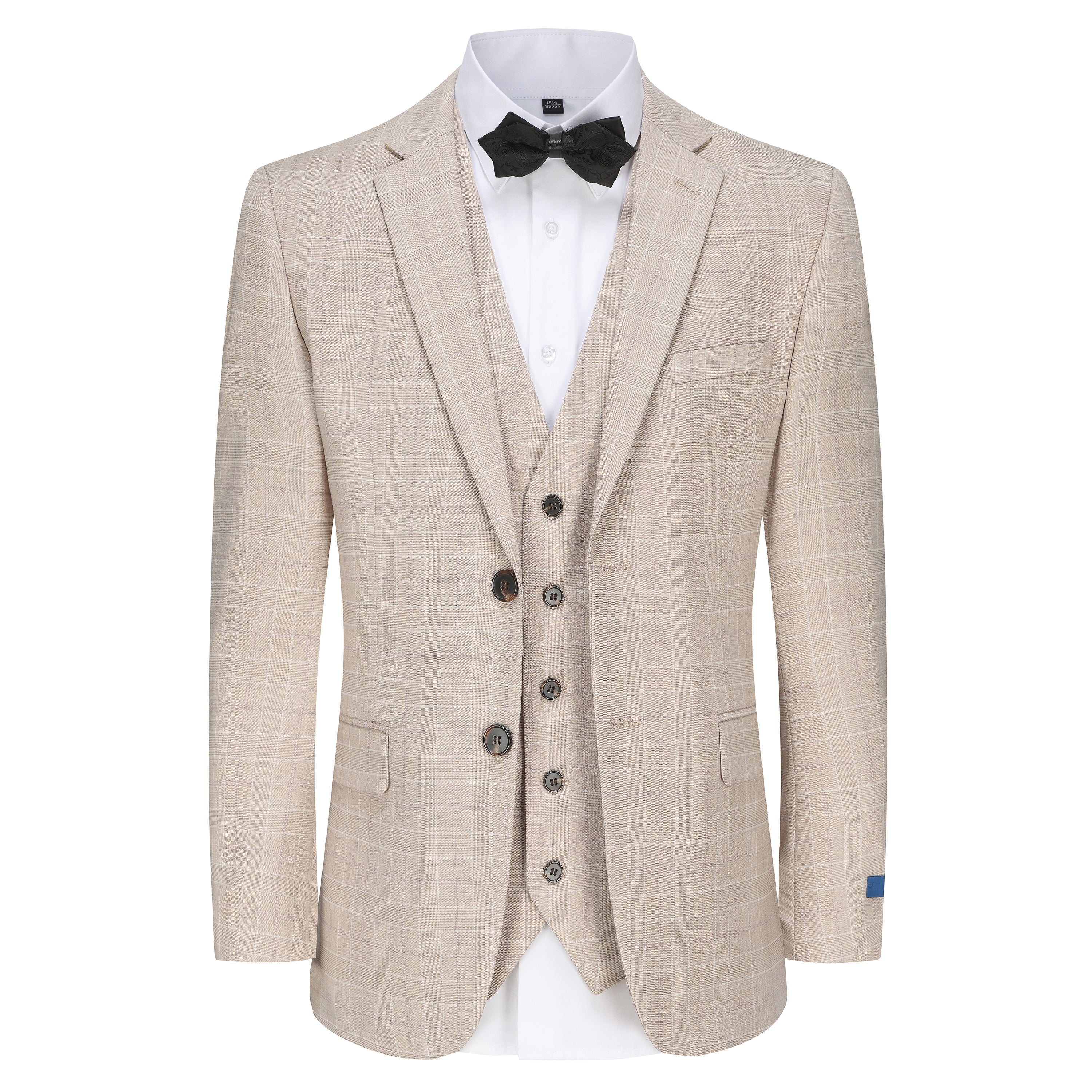 Slim Fit 3PC Check Suit