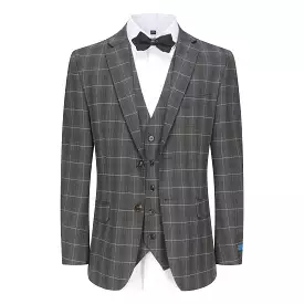 Slim Fit 3PC Elegant Check Suit