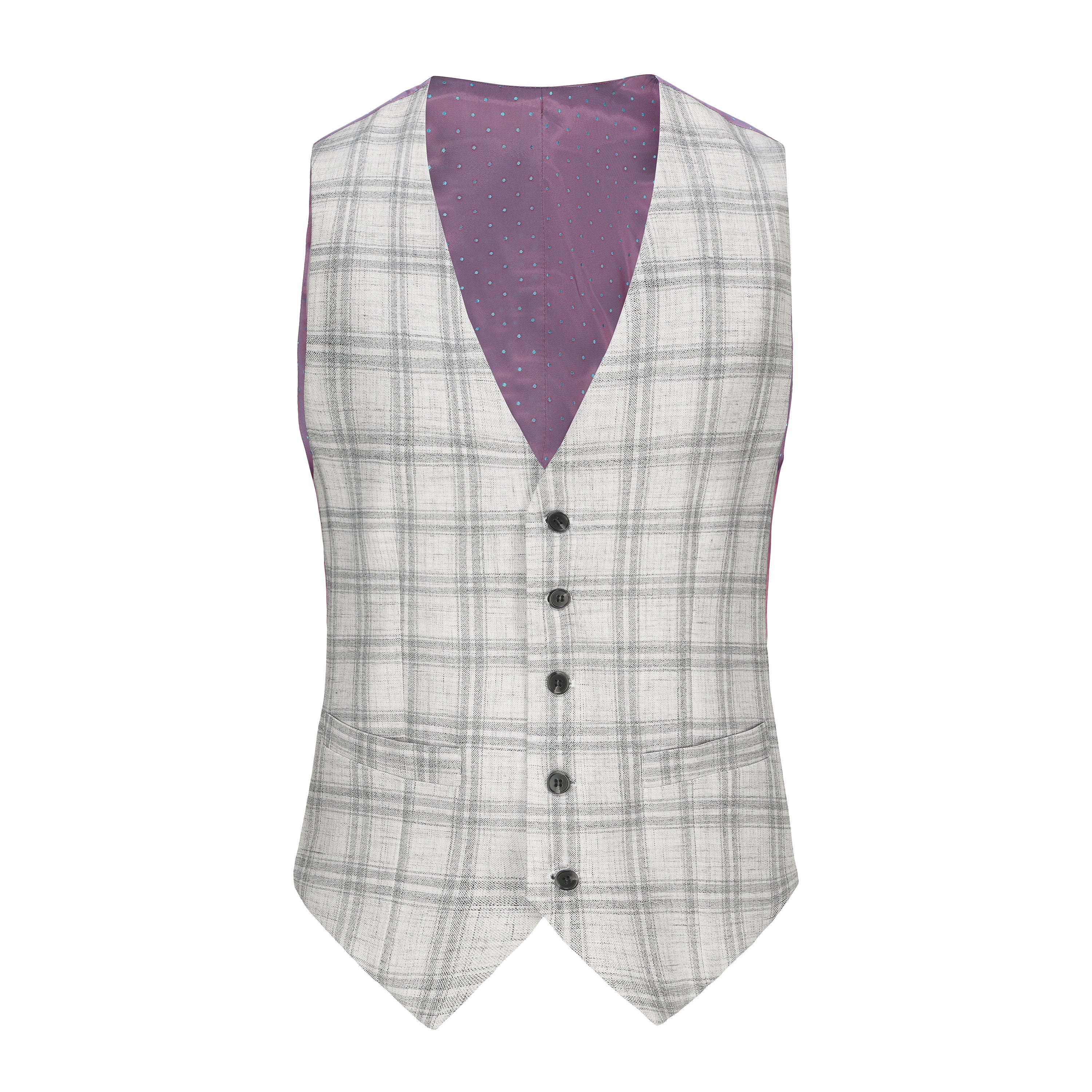 Slim Fit 3PC Tailored Check Suit