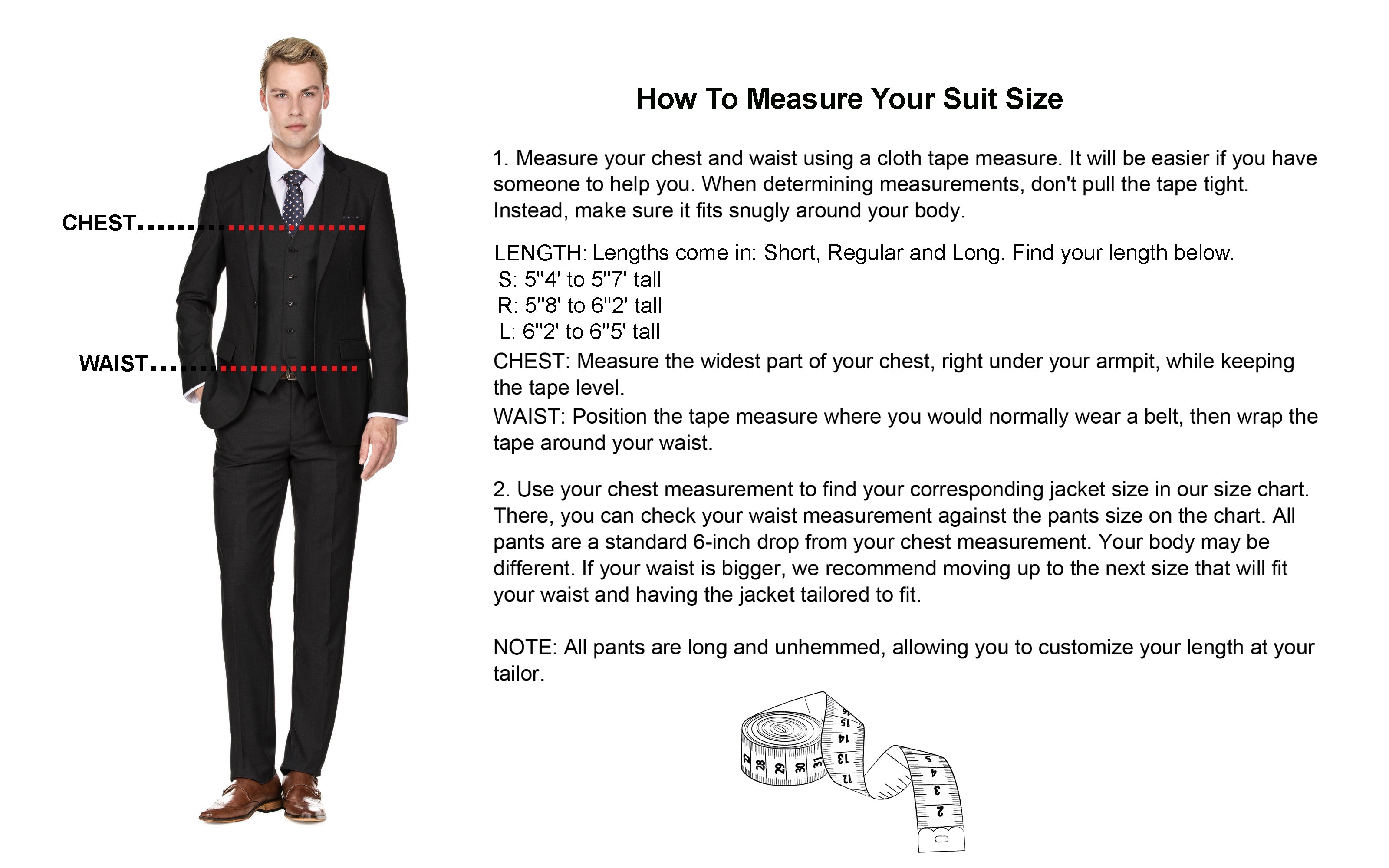 Slim Fit 3PC Tailored Check Suit