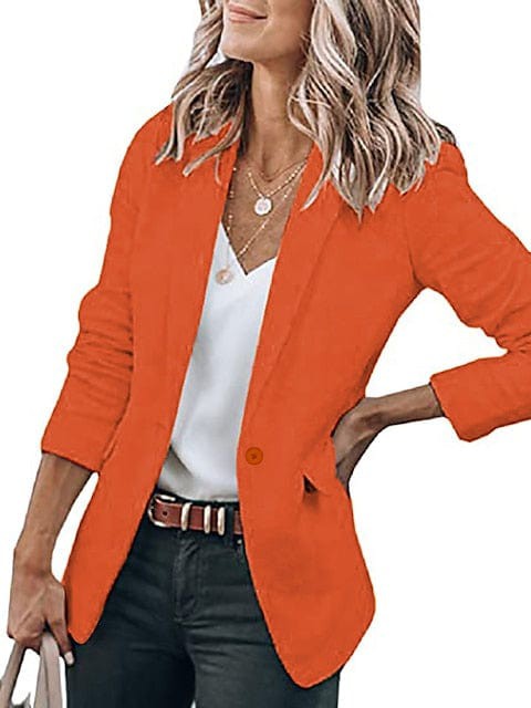 Slim Fit Open Front Women's Casual Blazer