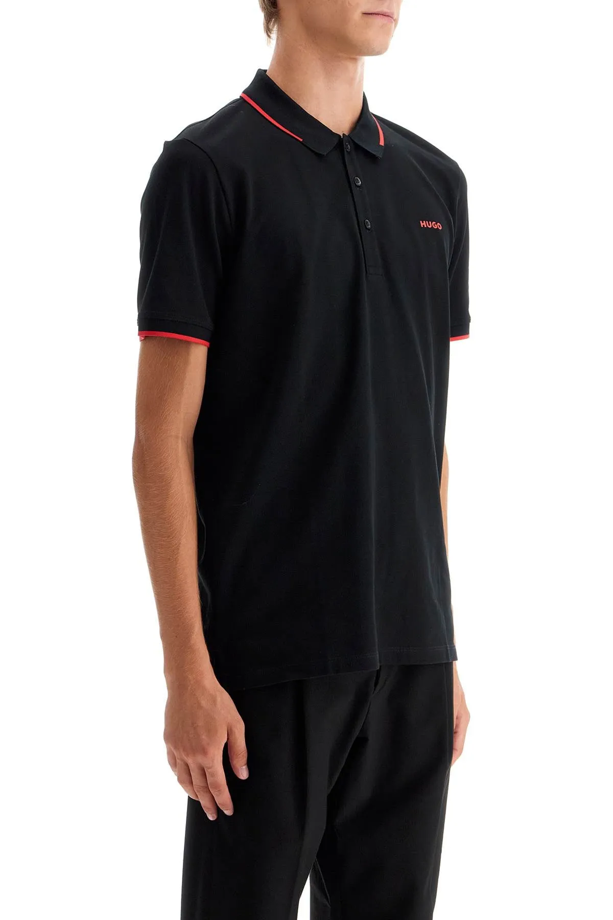 slim fit piqué polo shirt