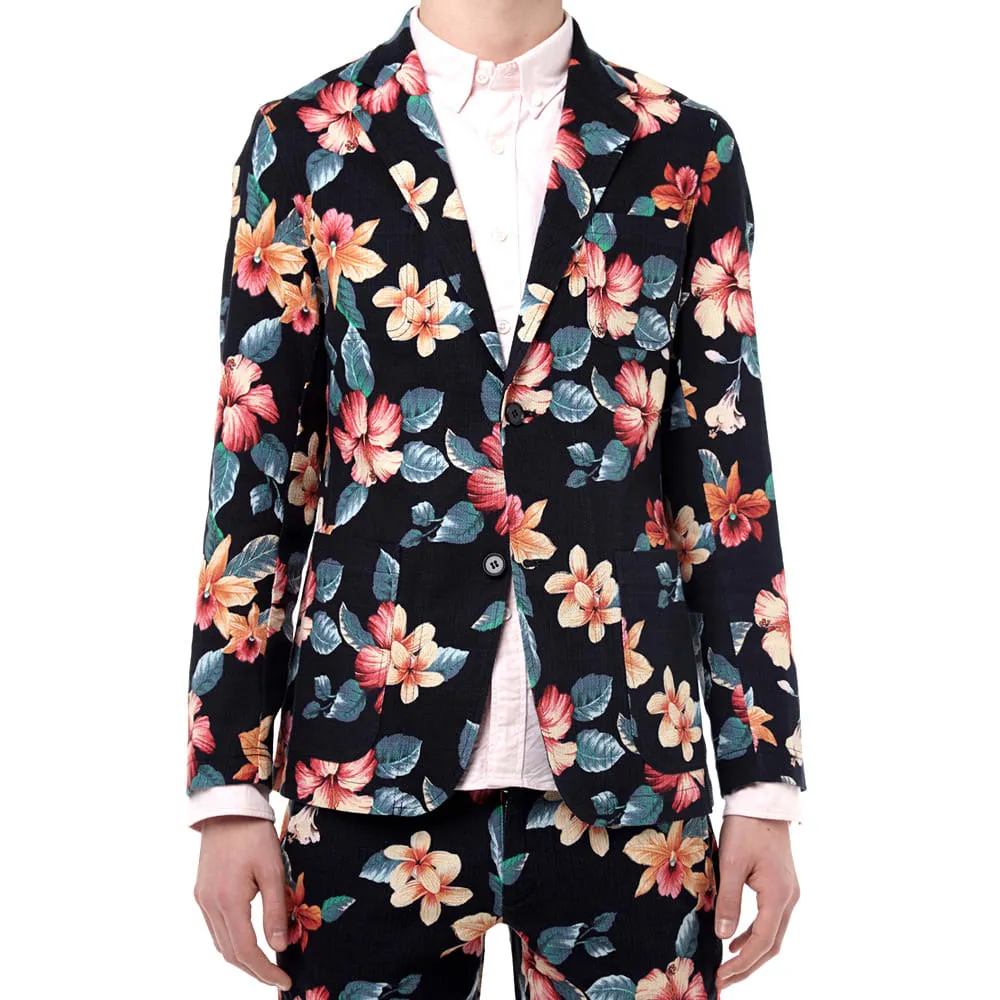 SOPHNET. 2 Button BlazerNavy Flower Print